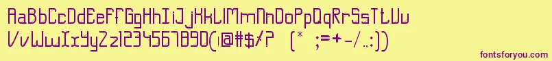 ShehrozKhalid Font – Purple Fonts on Yellow Background