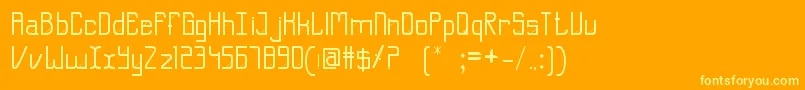 ShehrozKhalid Font – Yellow Fonts on Orange Background