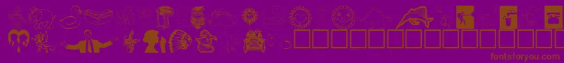 Animations Font – Brown Fonts on Purple Background