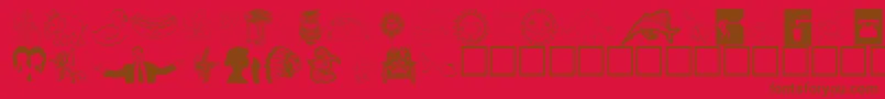 Animations Font – Brown Fonts on Red Background