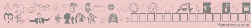 Animations Font – Gray Fonts on Pink Background