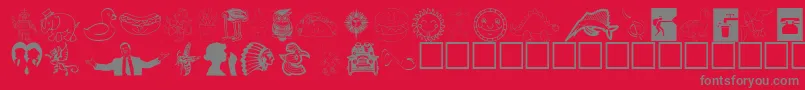 Animations Font – Gray Fonts on Red Background