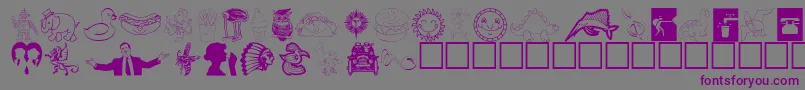 Animations Font – Purple Fonts on Gray Background