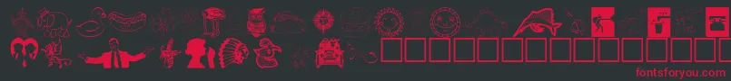 Animations Font – Red Fonts on Black Background