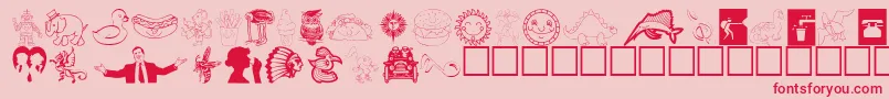 フォントAnimations – ピンクの背景に赤い文字