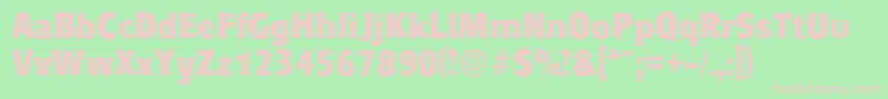 RoundestantiqueXboldRegular Font – Pink Fonts on Green Background