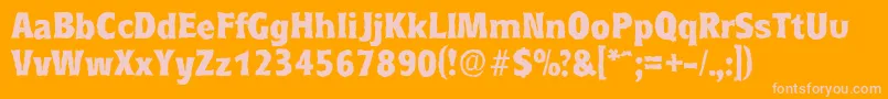 RoundestantiqueXboldRegular Font – Pink Fonts on Orange Background