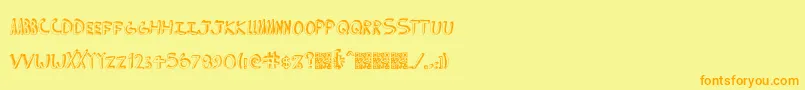 More about Comedyshow Font Comedyshow Font – Orange Fonts on Yellow Background