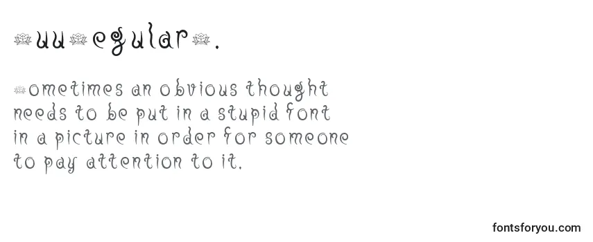 Review of the FuuRegularE. Font