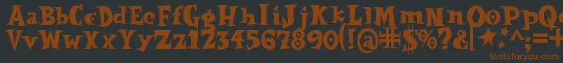 Spookymagic Font – Brown Fonts on Black Background