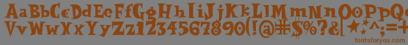 Spookymagic Font – Brown Fonts on Gray Background