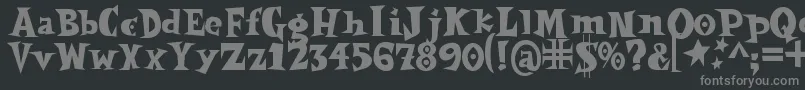 Spookymagic Font – Gray Fonts on Black Background