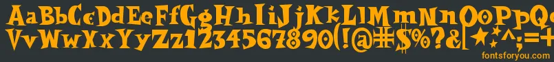 Spookymagic Font – Orange Fonts on Black Background