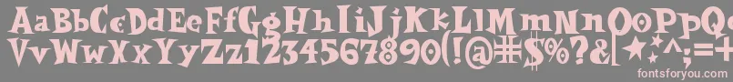 Spookymagic Font – Pink Fonts on Gray Background