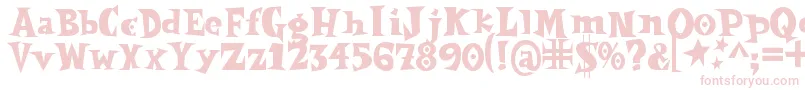 Spookymagic Font – Pink Fonts on White Background