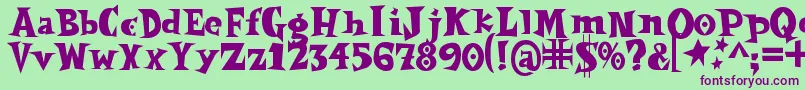 Police Spookymagic – polices violettes sur fond vert