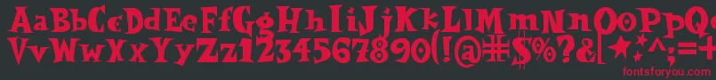 Spookymagic Font – Red Fonts on Black Background