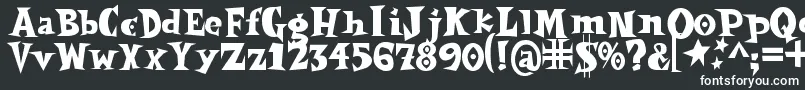 フォントSpookymagic – 黒い背景に白い文字