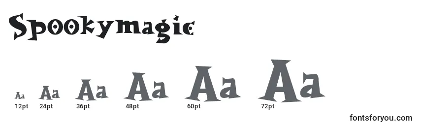 Spookymagic Font Sizes