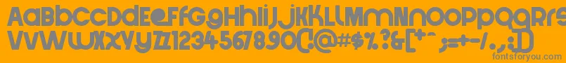 CrystalLake Font – Gray Fonts on Orange Background