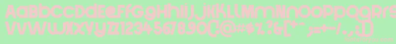 CrystalLake Font – Pink Fonts on Green Background