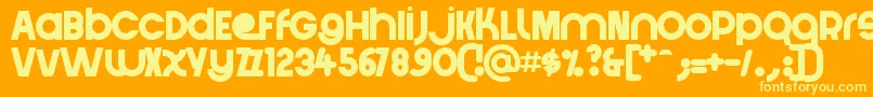 CrystalLake Font – Yellow Fonts on Orange Background