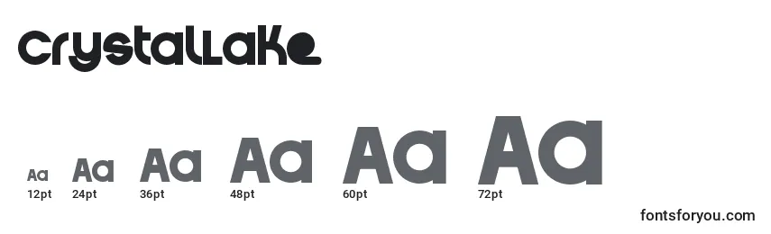 CrystalLake Font Sizes