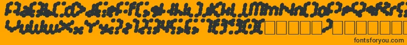 Tarmsystem Font – Black Fonts on Orange Background