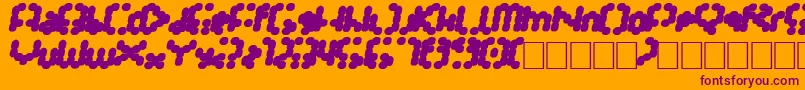 Tarmsystem Font – Purple Fonts on Orange Background