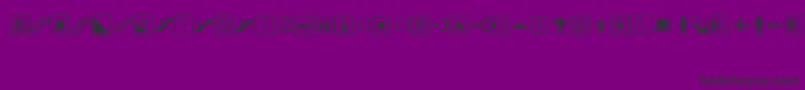 SignsRegular Font – Black Fonts on Purple Background