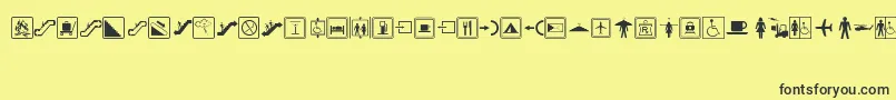 Шрифт SignsRegular – чёрные шрифты на жёлтом фоне