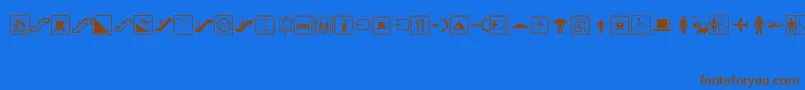 SignsRegular Font – Brown Fonts on Blue Background