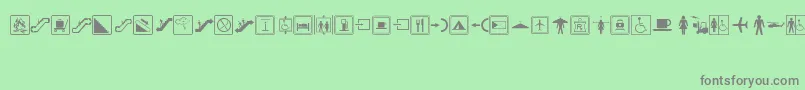 Шрифт SignsRegular – серые шрифты на зелёном фоне