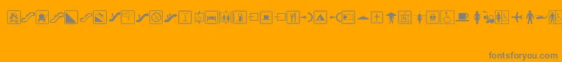 SignsRegular Font – Gray Fonts on Orange Background