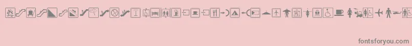 SignsRegular Font – Gray Fonts on Pink Background