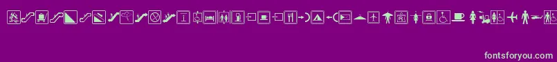 Шрифт SignsRegular – зелёные шрифты на фиолетовом фоне