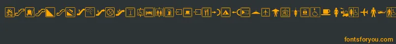 Шрифт SignsRegular – оранжевые шрифты на чёрном фоне