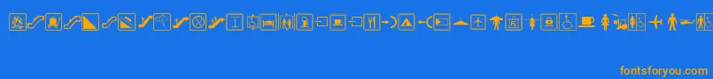 Шрифт SignsRegular – оранжевые шрифты на синем фоне