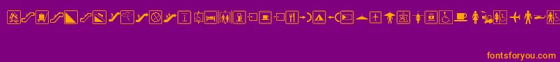 Шрифт SignsRegular – оранжевые шрифты на фиолетовом фоне