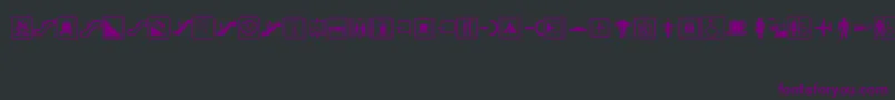 Шрифт SignsRegular – фиолетовые шрифты на чёрном фоне