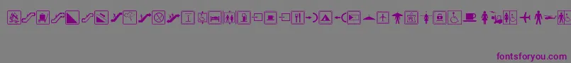 Шрифт SignsRegular – фиолетовые шрифты на сером фоне