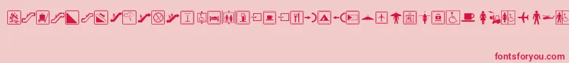 SignsRegular Font – Red Fonts on Pink Background