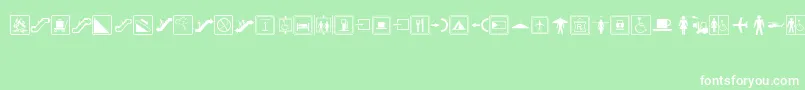SignsRegular Font – White Fonts on Green Background