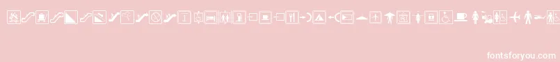フォントSignsRegular – ピンクの背景に白い文字