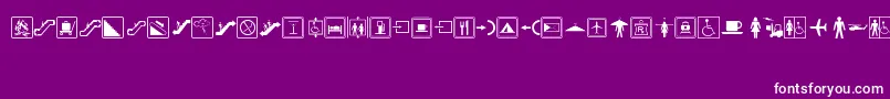 フォントSignsRegular – 紫の背景に白い文字