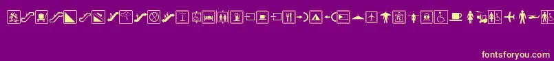 SignsRegular Font – Yellow Fonts on Purple Background