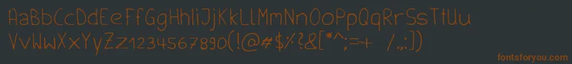 Handschrift Font – Brown Fonts on Black Background