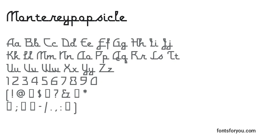 Шрифт Montereypopsicle – алфавит, цифры, специальные символы