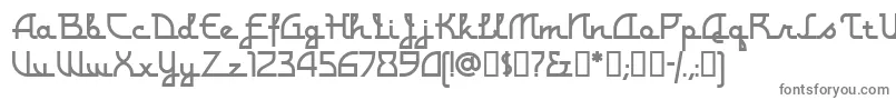 Montereypopsicle-fontti – harmaat kirjasimet valkoisella taustalla