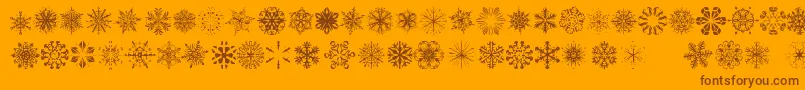 En savoir plus sur la police SnowflakesTfb Police SnowflakesTfb – polices brunes sur fond orange